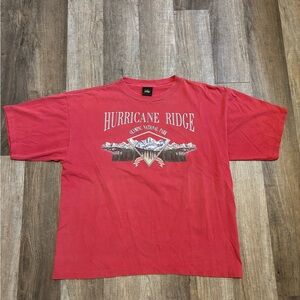 Vintage Hurricane Ridge Olympic National Park Single Stitch Tee Shirt Faded